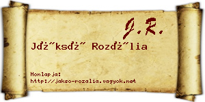 Jáksó Rozália névjegykártya