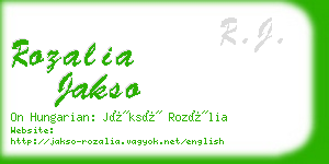 rozalia jakso business card